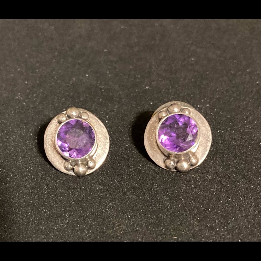 4.5 gram Amethyst & Silver Earrings